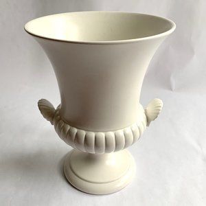 Large Wedgewood Cream Urn Vase with Shell Handles